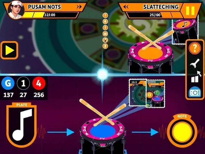 Dhoom Drum Dash feature showcase with multiple game modes
